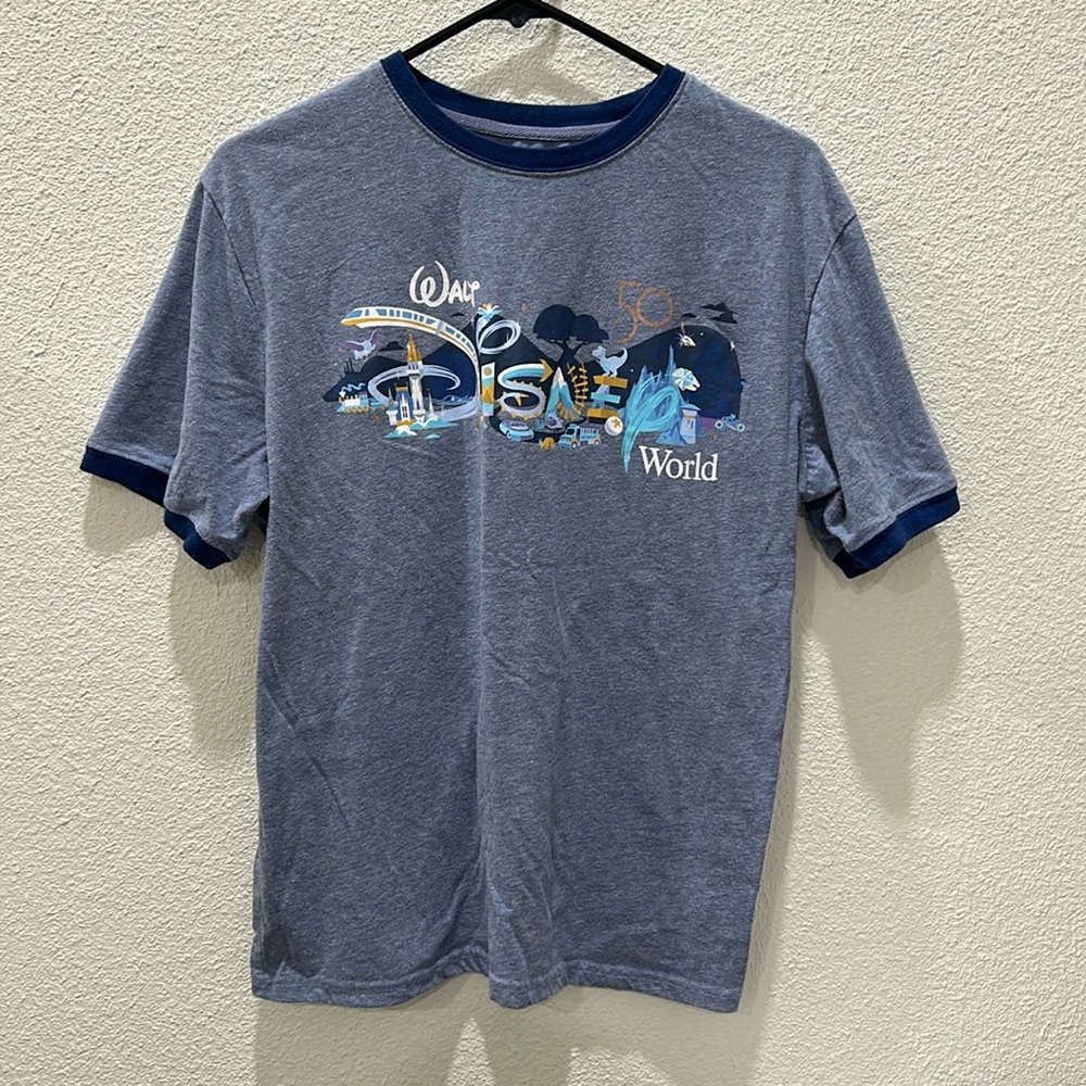 Walt Disney World 50th Anniversary Ringer T-Shirt M